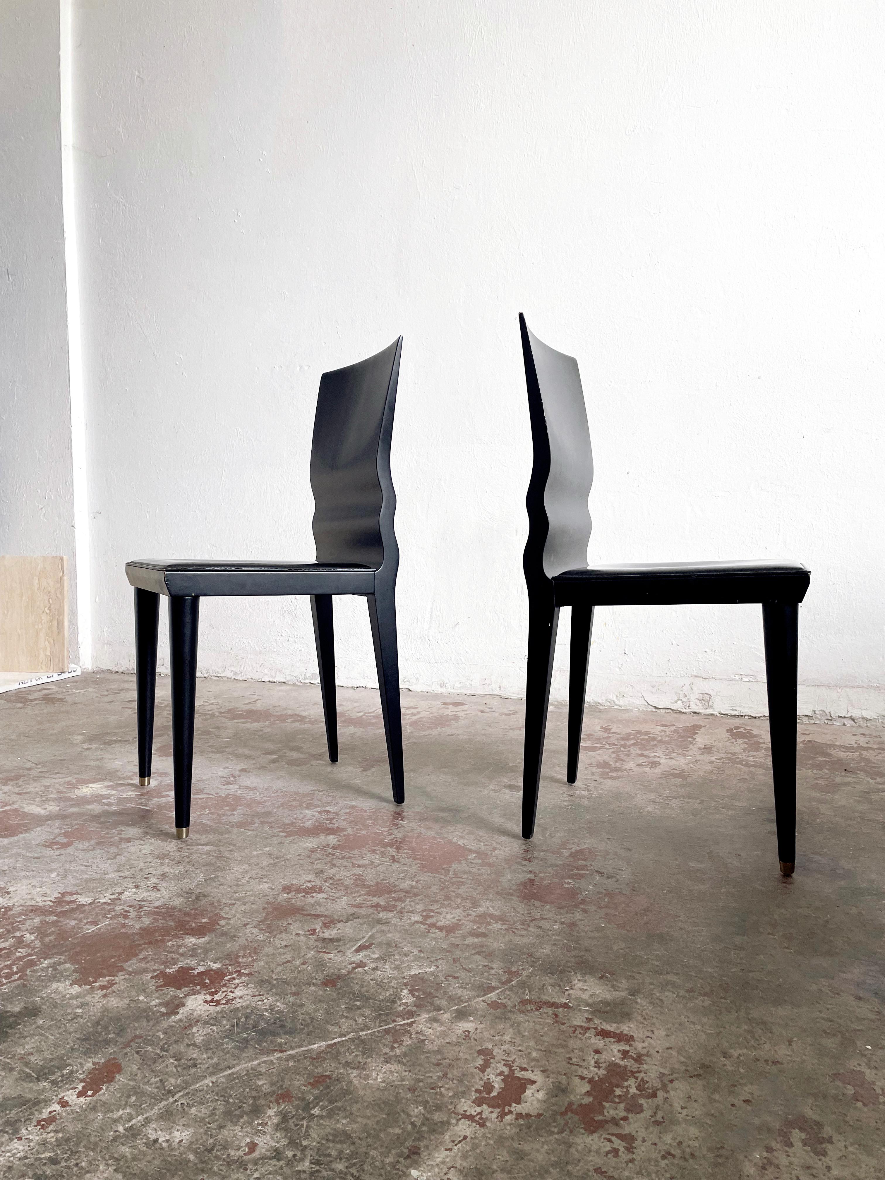 20th Century Set of 2 'Diva' Chairs by William Sawaya, Sawaya & Moroni, Italy, 1987