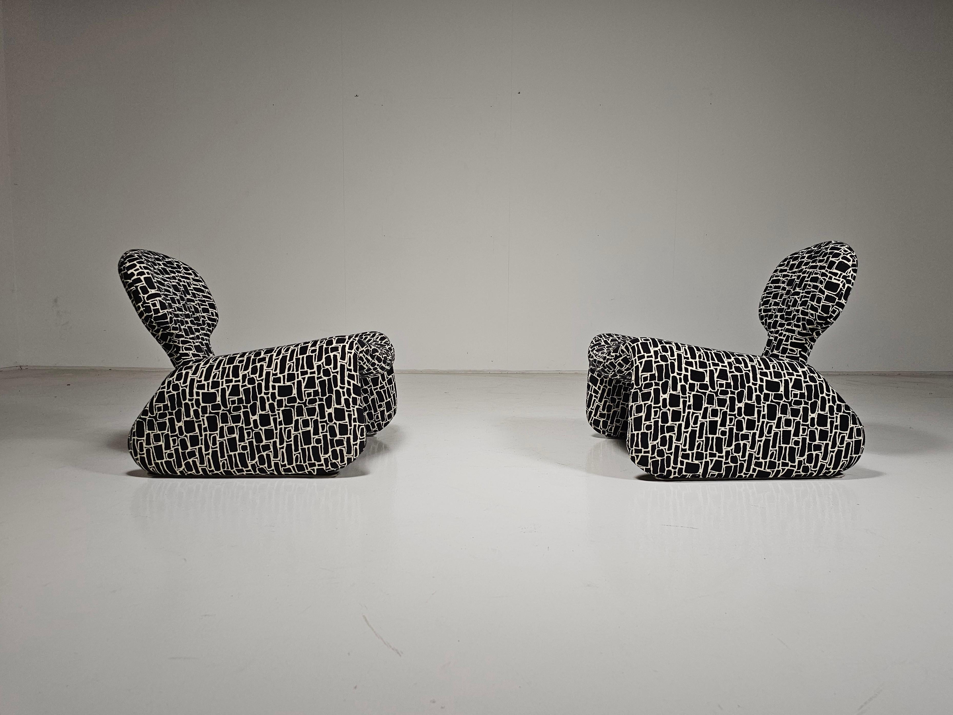Late 20th Century Set of 2 Djinn lounge chairs by Olivier Mourgue, for Airborne, 1970