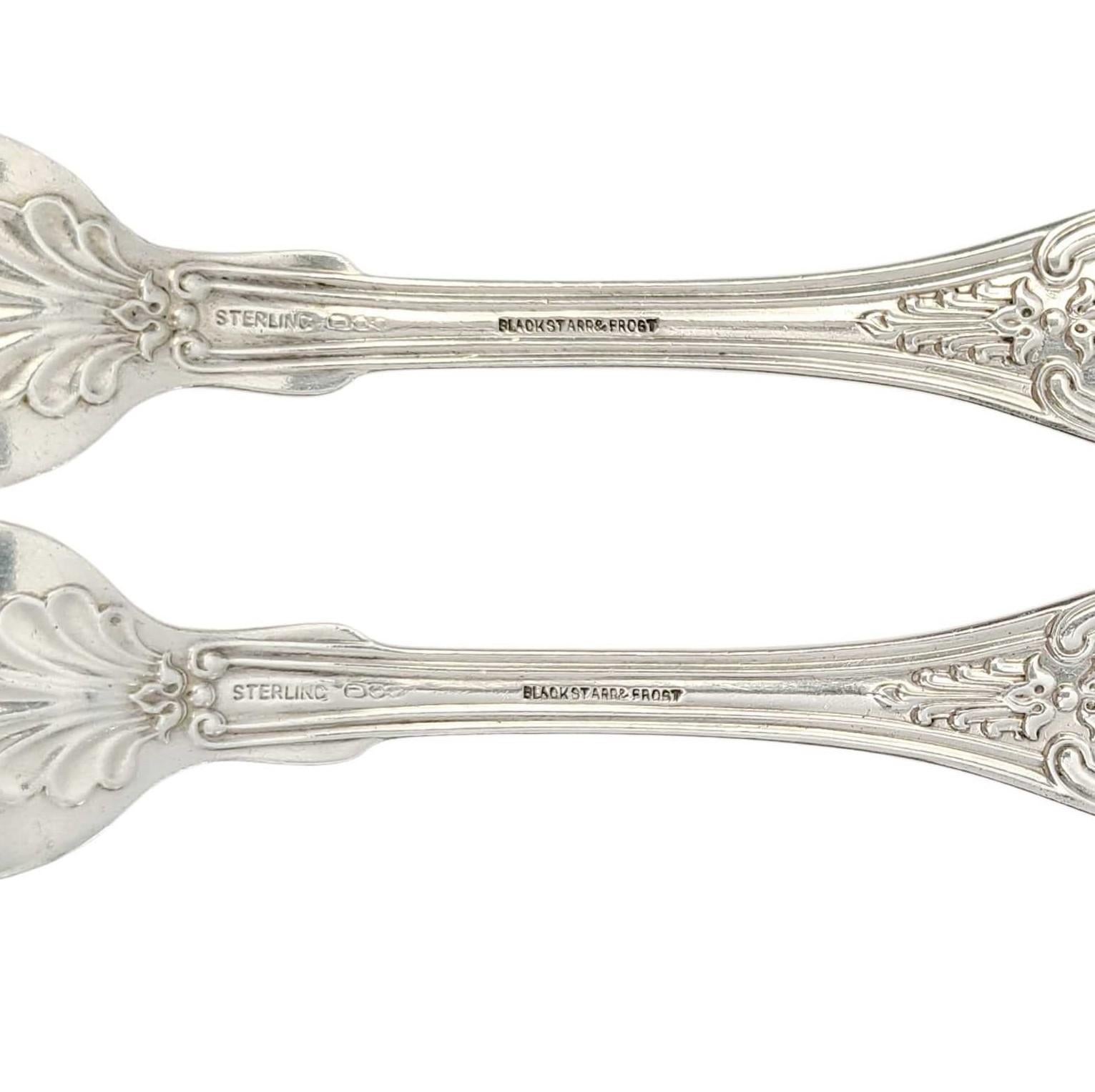Set of 2 Dominick & Haff Sterling Silver King Forks with Monogram 4