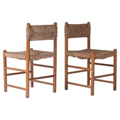 Set of 2 ‘Dordogne’ dining chairs by Charlotte Perriand for Sentou, France, 1950