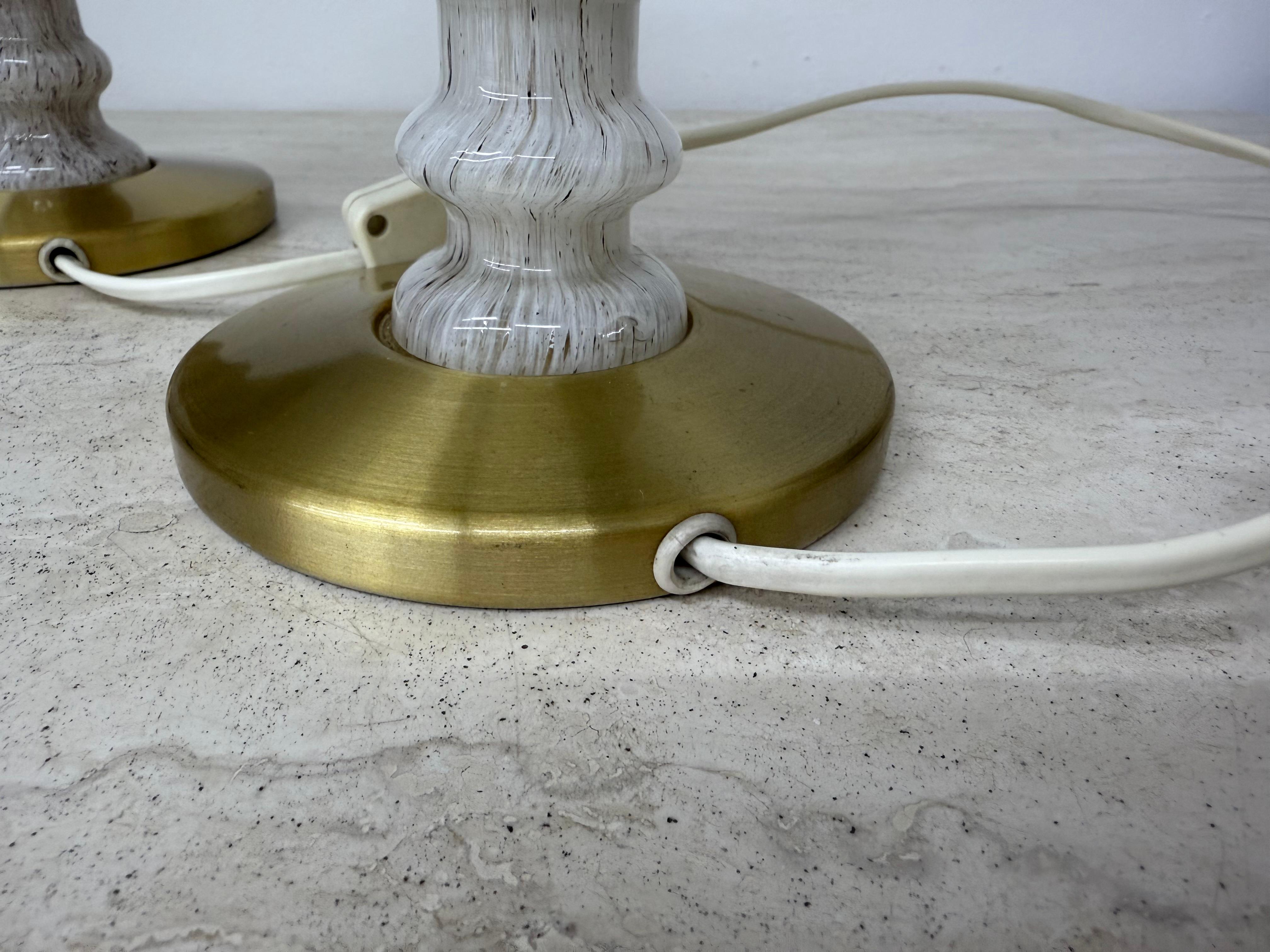 Ensemble de 2 lampes de table Doria Leuchten en verre, Allemagne, années 1970 en vente 6