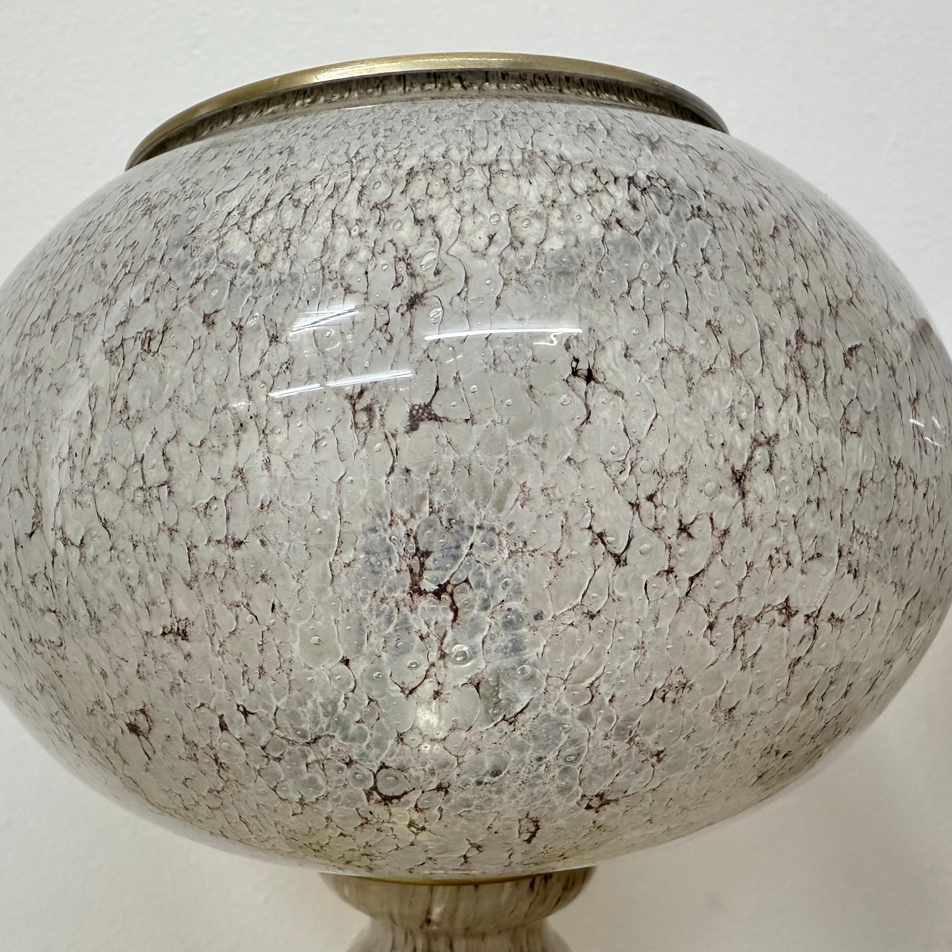 Allemand Ensemble de 2 lampes de table Doria Leuchten en verre, Allemagne, années 1970 en vente