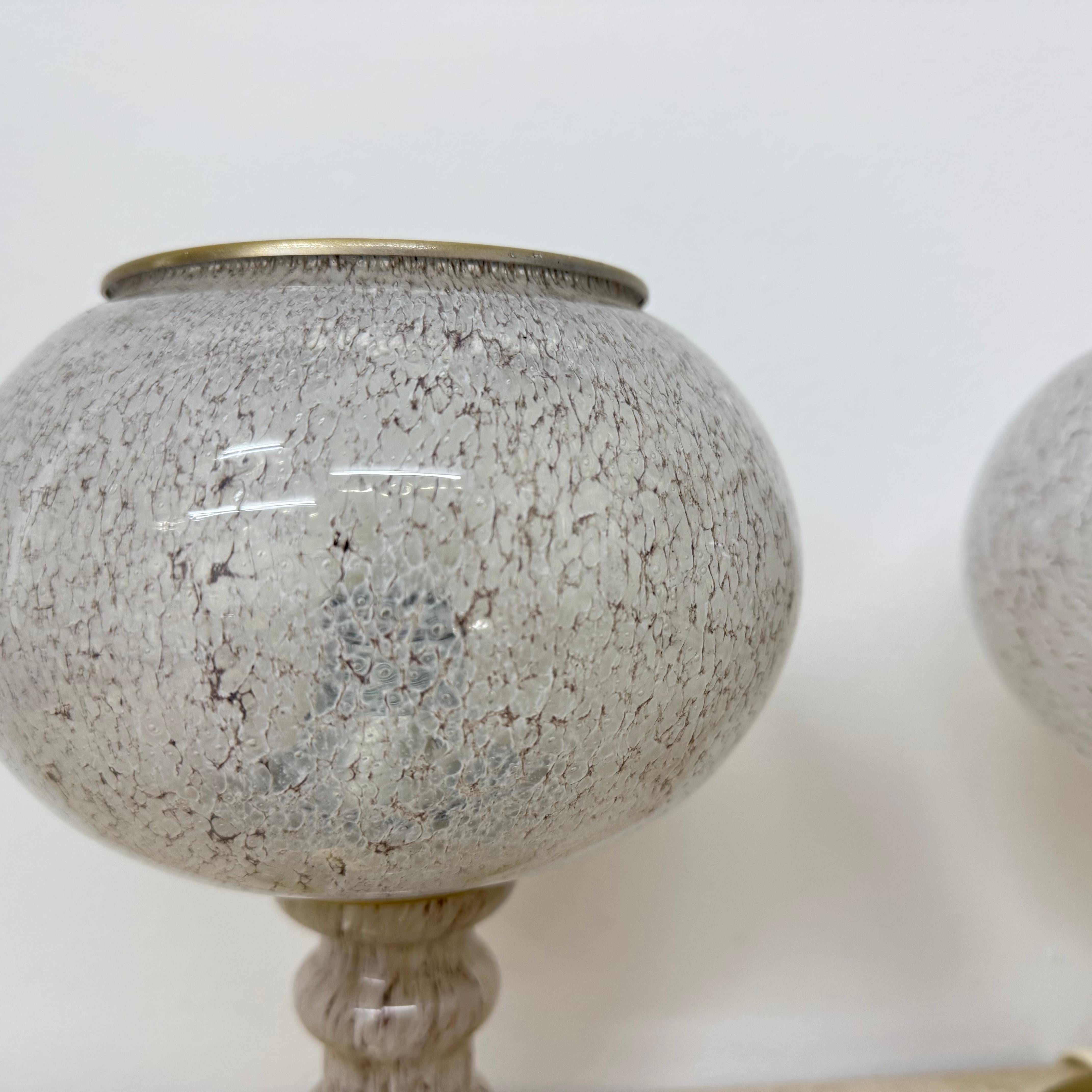 Ensemble de 2 lampes de table Doria Leuchten en verre, Allemagne, années 1970 Bon état - En vente à Delft, NL