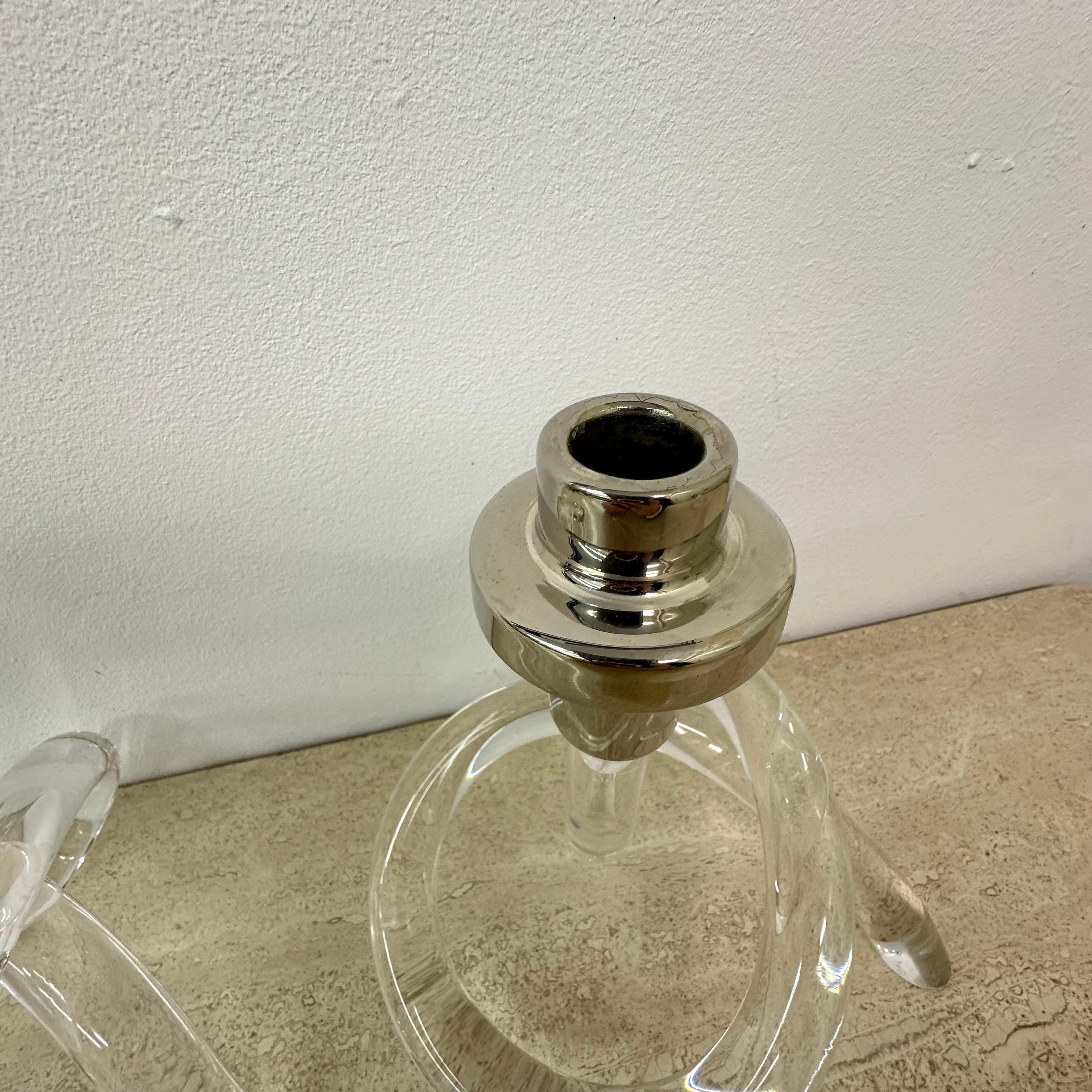 Set di 2 candele in lucite di metà secolo Dorothy Thorpe Pretzel, anni '40 in vendita 5