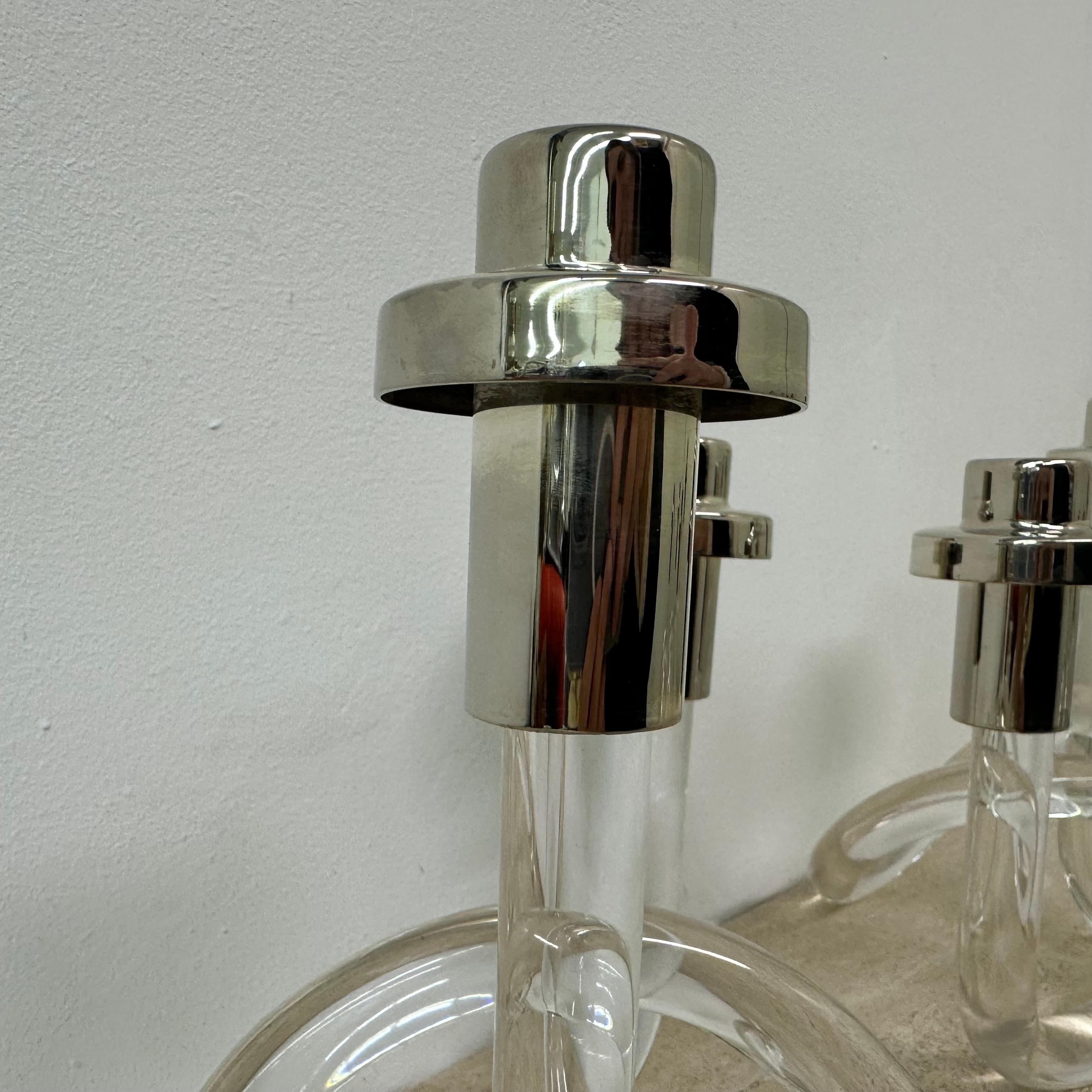 Set di 2 candele in lucite di metà secolo Dorothy Thorpe Pretzel, anni '40 in vendita 5