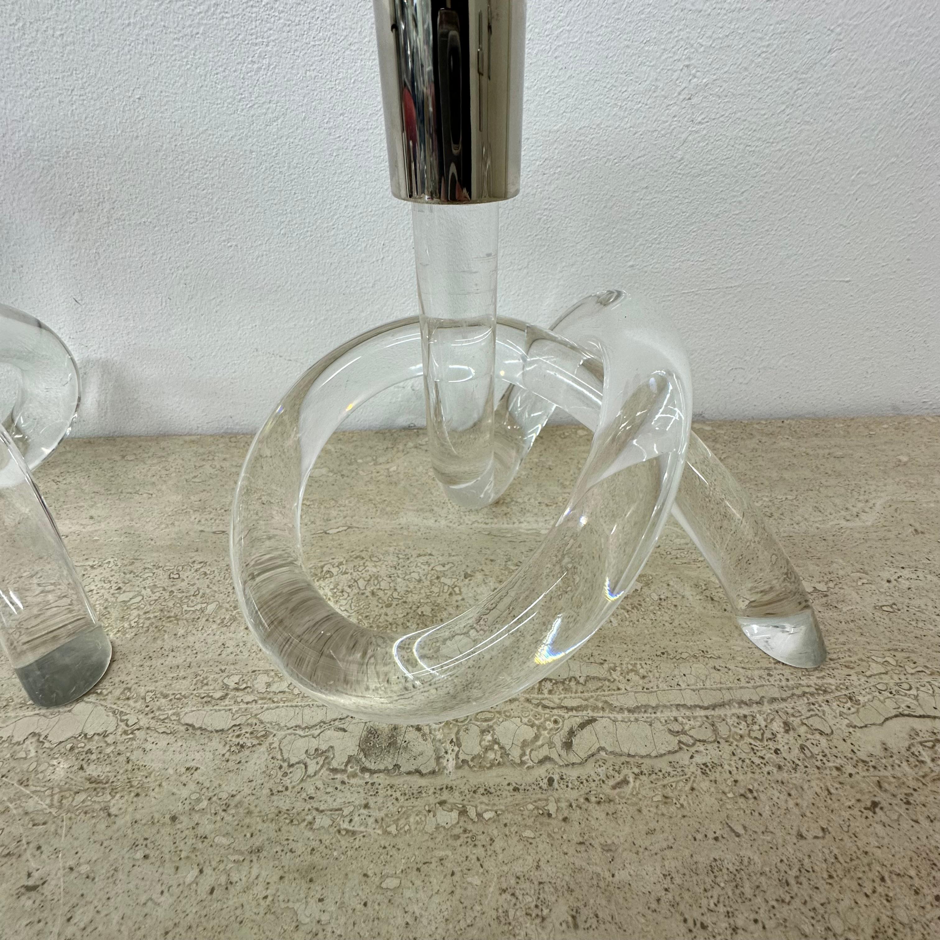 Set di 2 candele in lucite di metà secolo Dorothy Thorpe Pretzel, anni '40 in vendita 8