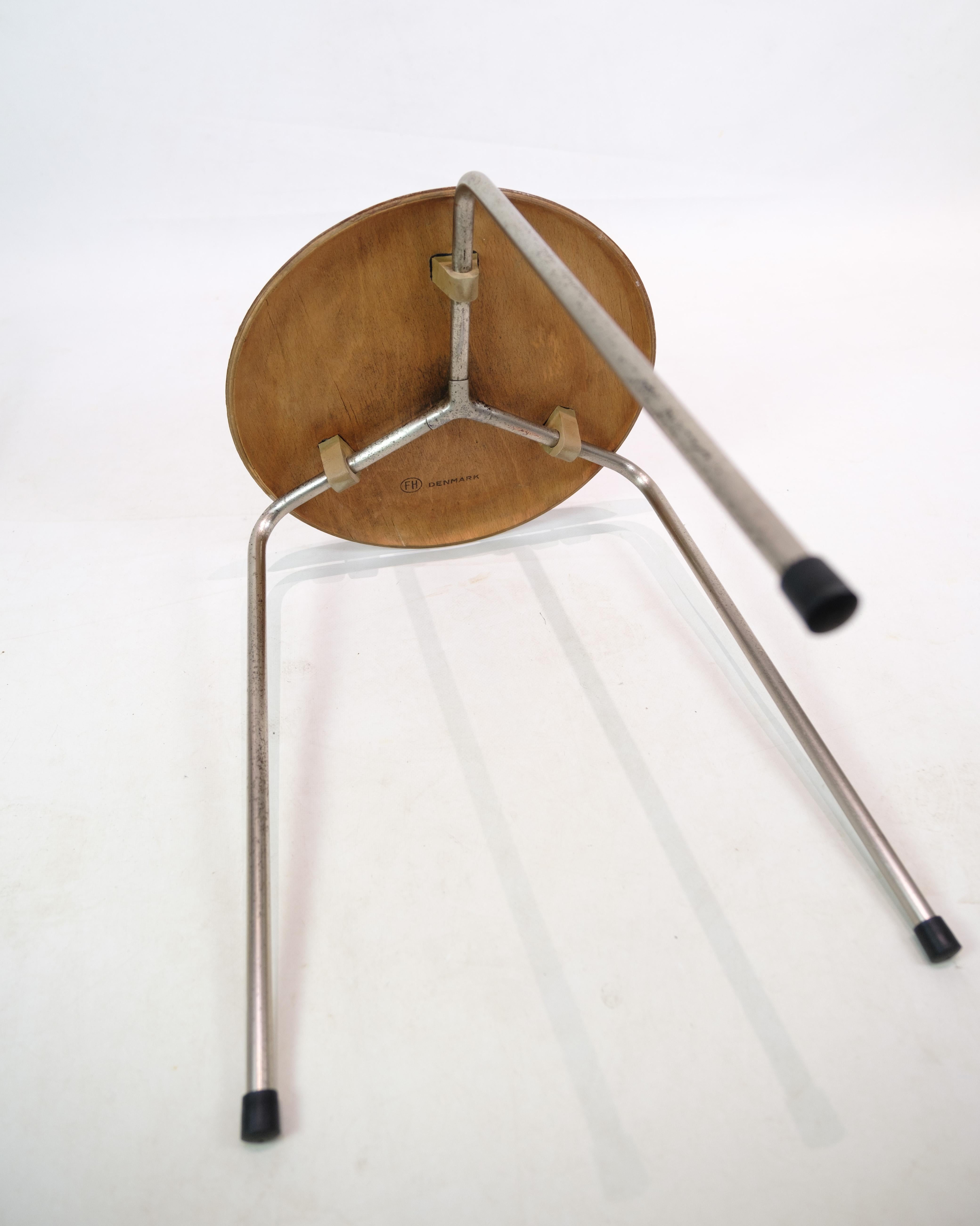 Set Of 2 Dot Stools Model 3170 Made In Teak By Arne Jacobsen For Fritz Hansen For Sale 2