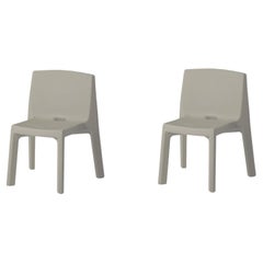Set Of 2 Dove Grey Q4 Chairs by Jorge Najera