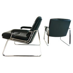 Set of 2 Drabert leather lounge chairs by Gerd Lange