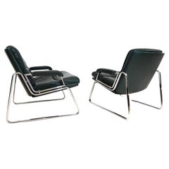 Set of 2 Drabert leather lounge chairs by Gerd Lange