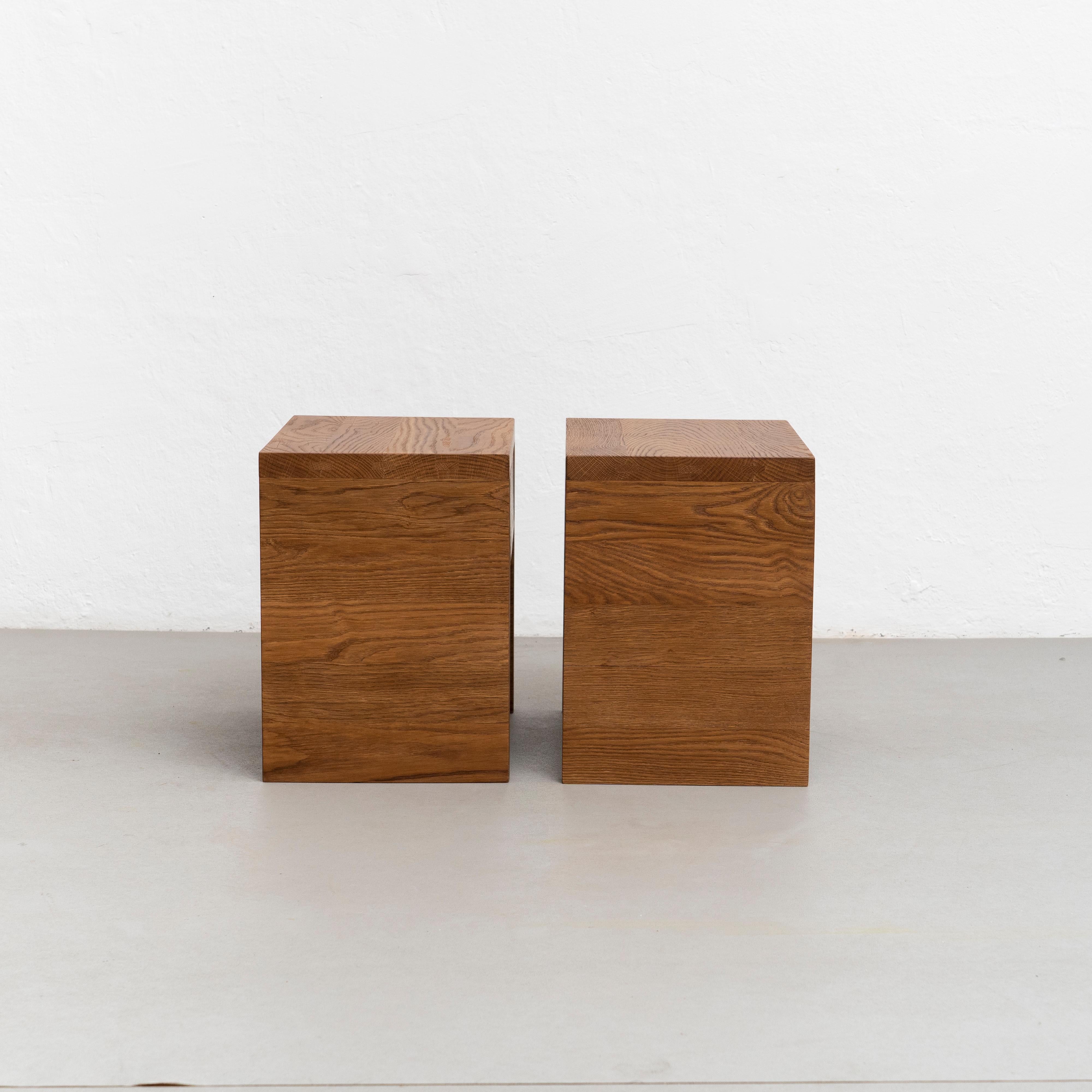 Set of 2 Drawer Solid Wood Night Stands by Dada Est For Sale 5