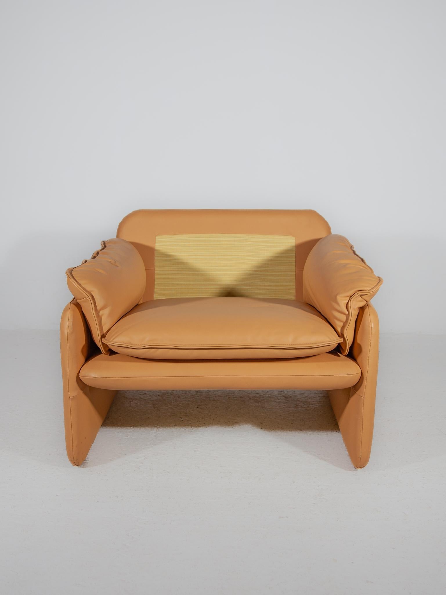 Ensemble de 2 fauteuils Ds-61 en cuir camel conçus par De Sede, 1970 Bon état - En vente à Antwerp, BE