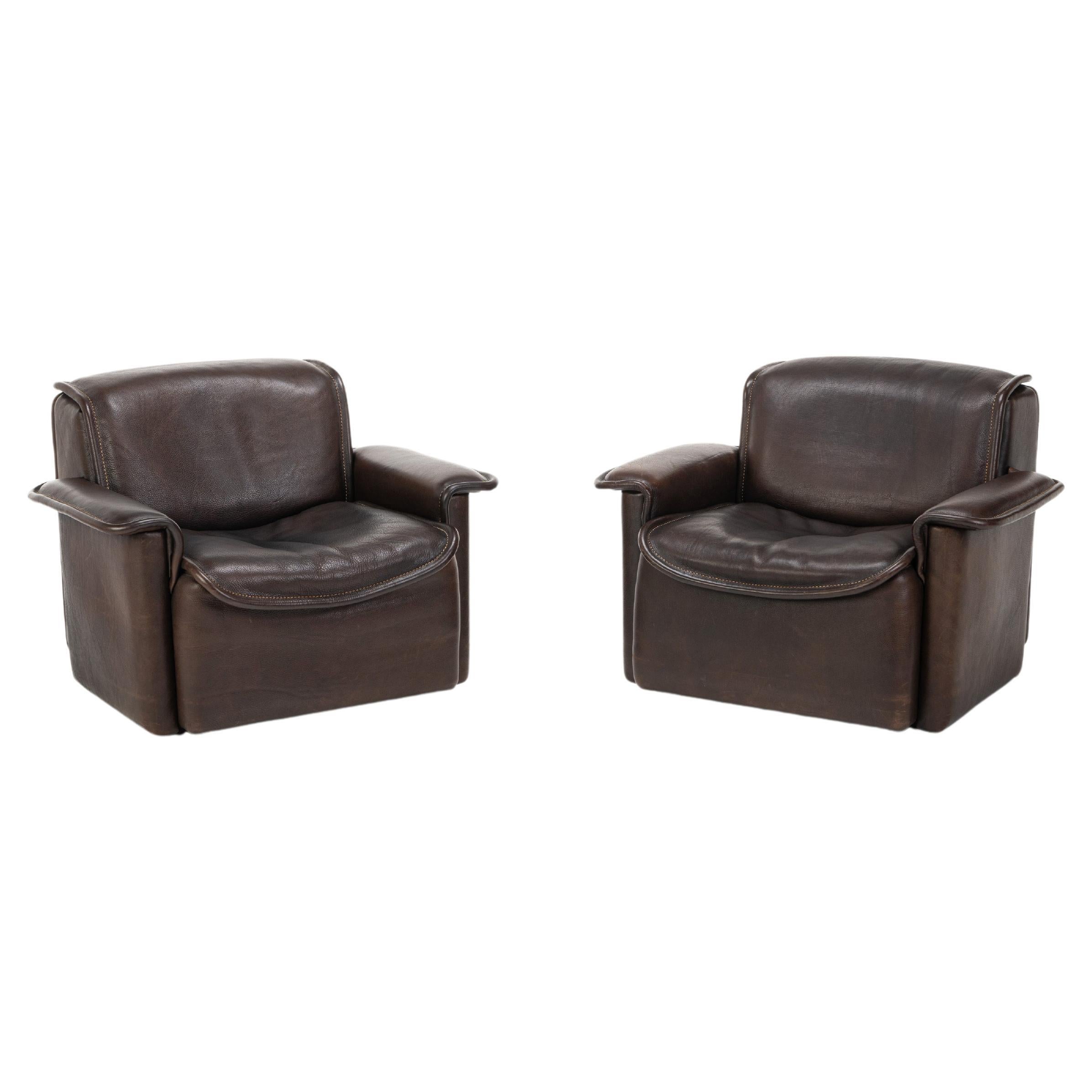 Set of 2 Ds12 Lounge Chairs from de Sede, Switzerland 1970s For Sale
