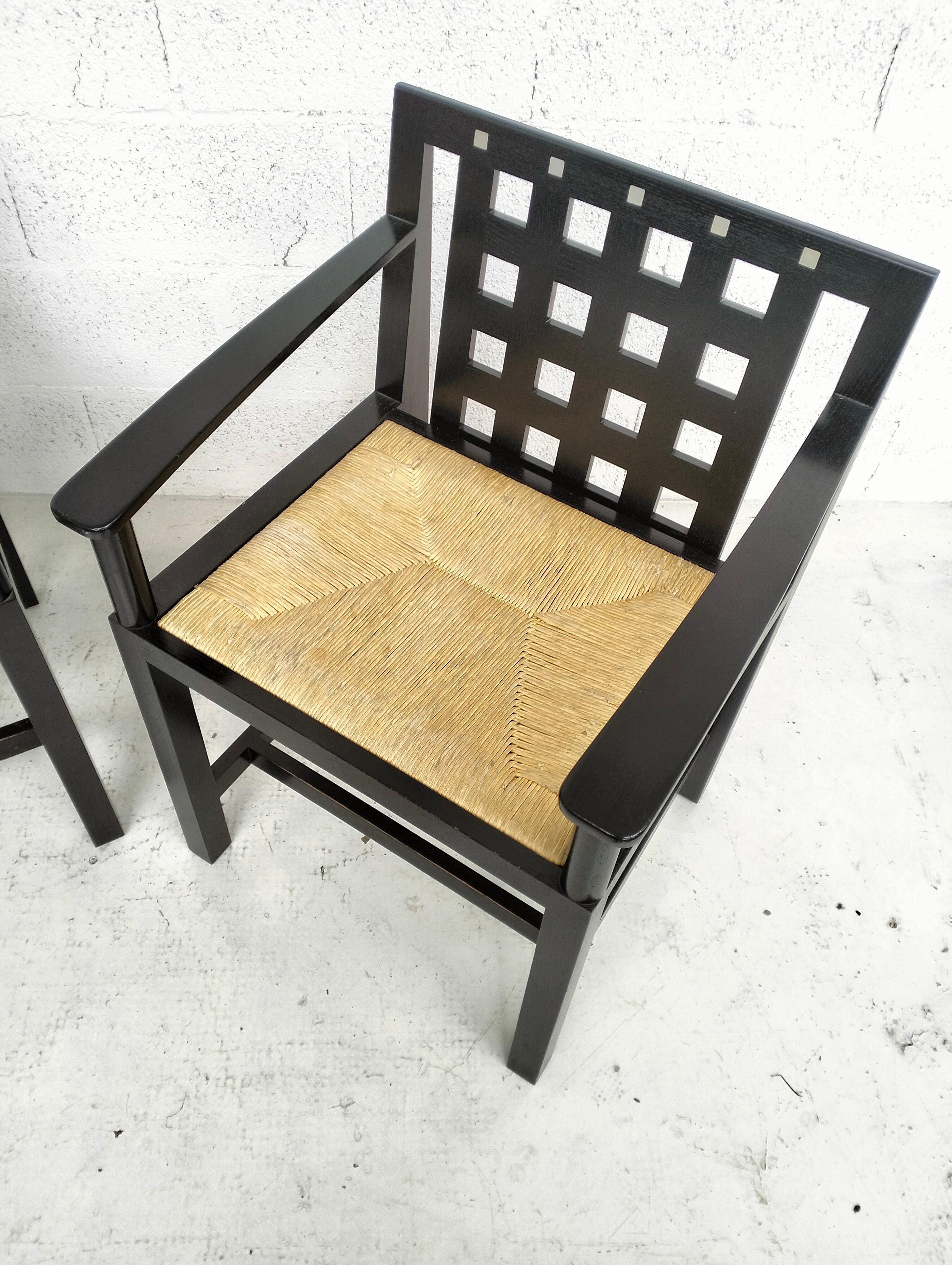 Set of 2 “DS3” chairs by Charles Rennie Mackintosh for Cassina - 70s 3