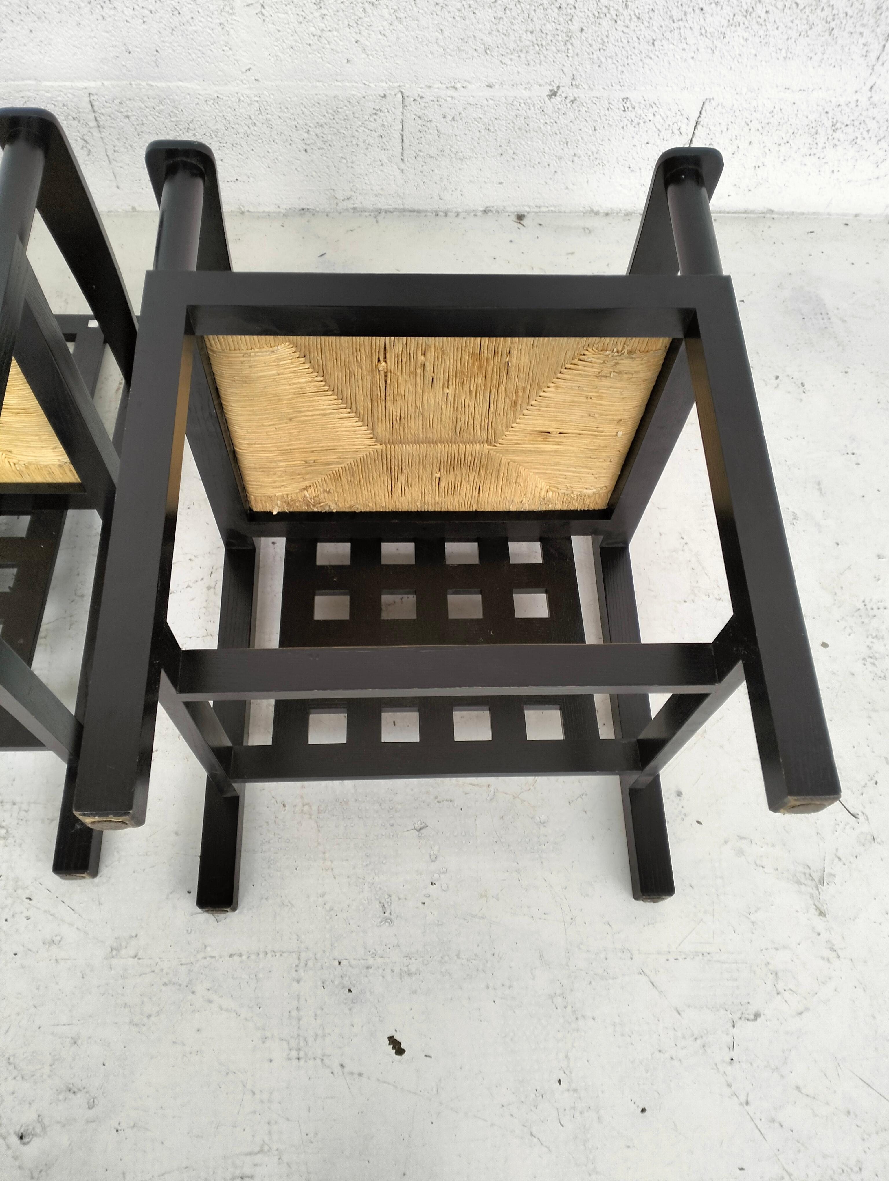 Set of 2 “DS3” chairs by Charles Rennie Mackintosh for Cassina - 70s 5