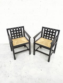 Set of 2 “DS3” chairs by Charles Rennie Mackintosh for Cassina - 70s