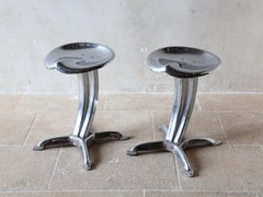 Set of 2 Dulton 'Lotus' stools – designed by Yasu Sasamoto