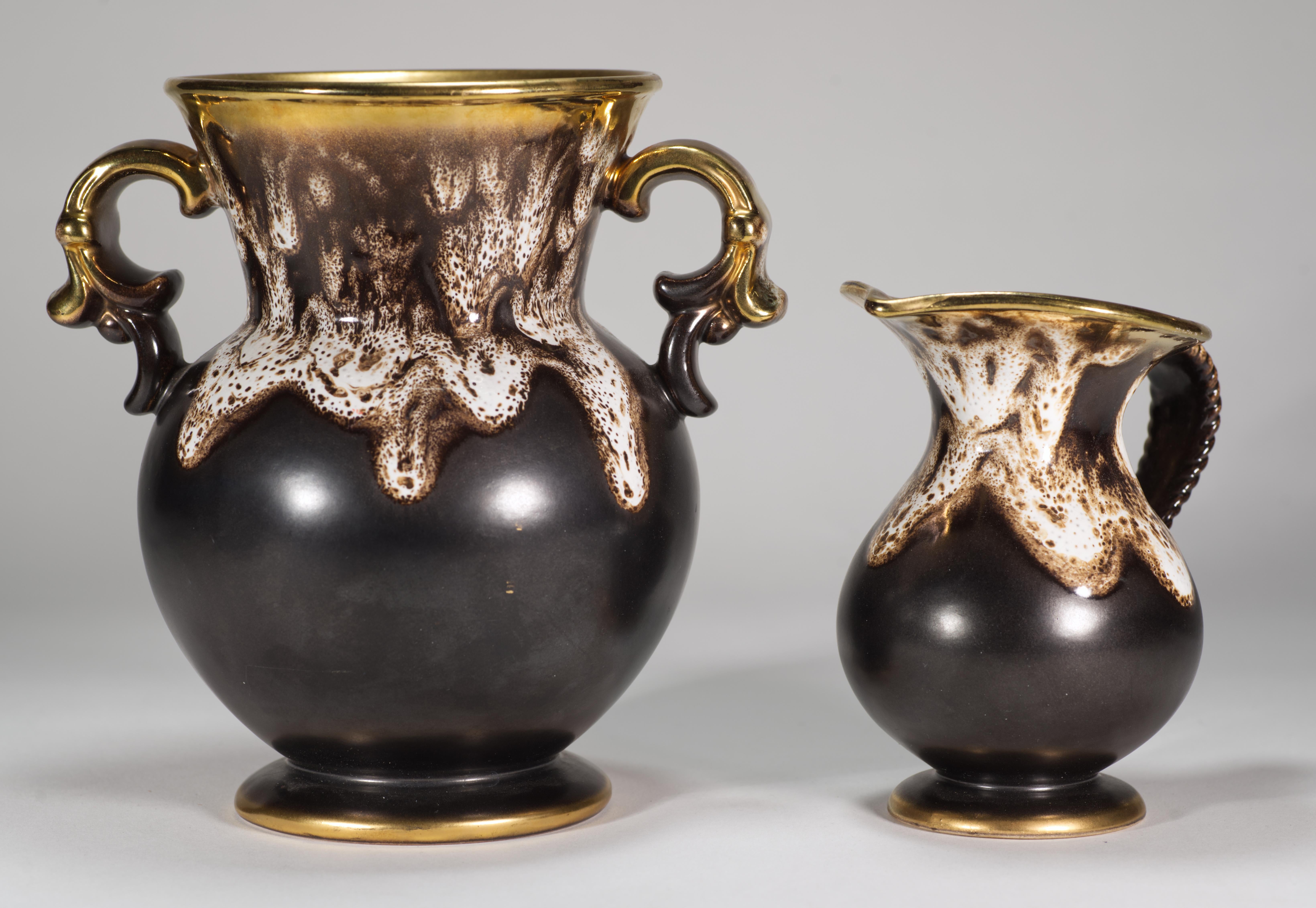 Smaltato Set di 2 vasi in lava Dümler & Breiden, West German Pottery in vendita