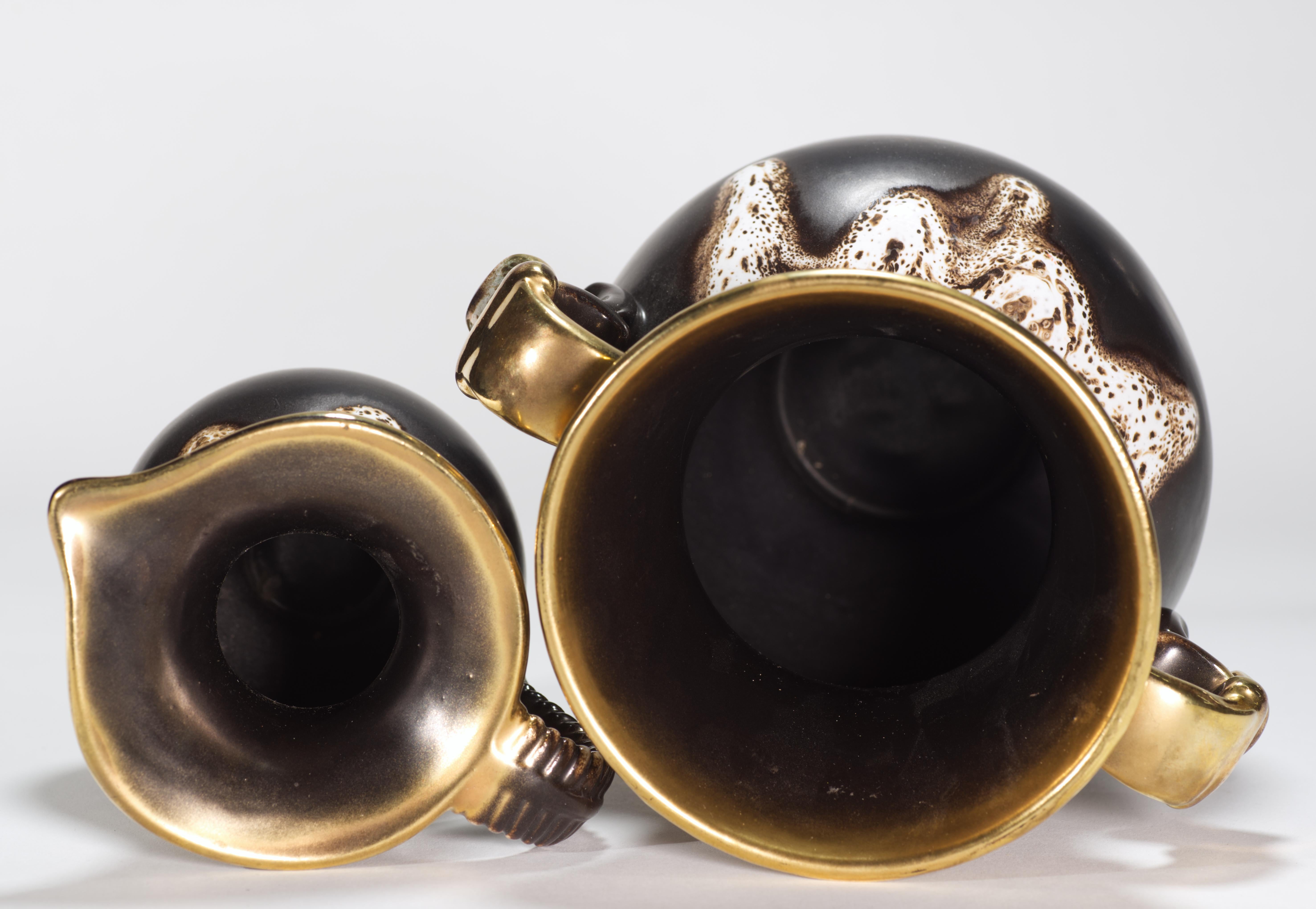 XX secolo Set di 2 vasi in lava Dümler & Breiden, West German Pottery in vendita