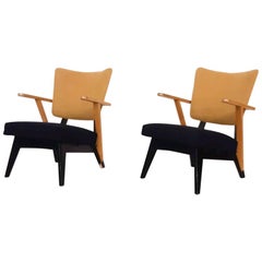 Set of 2 Dutch Design Lounge Chairs, 1950s