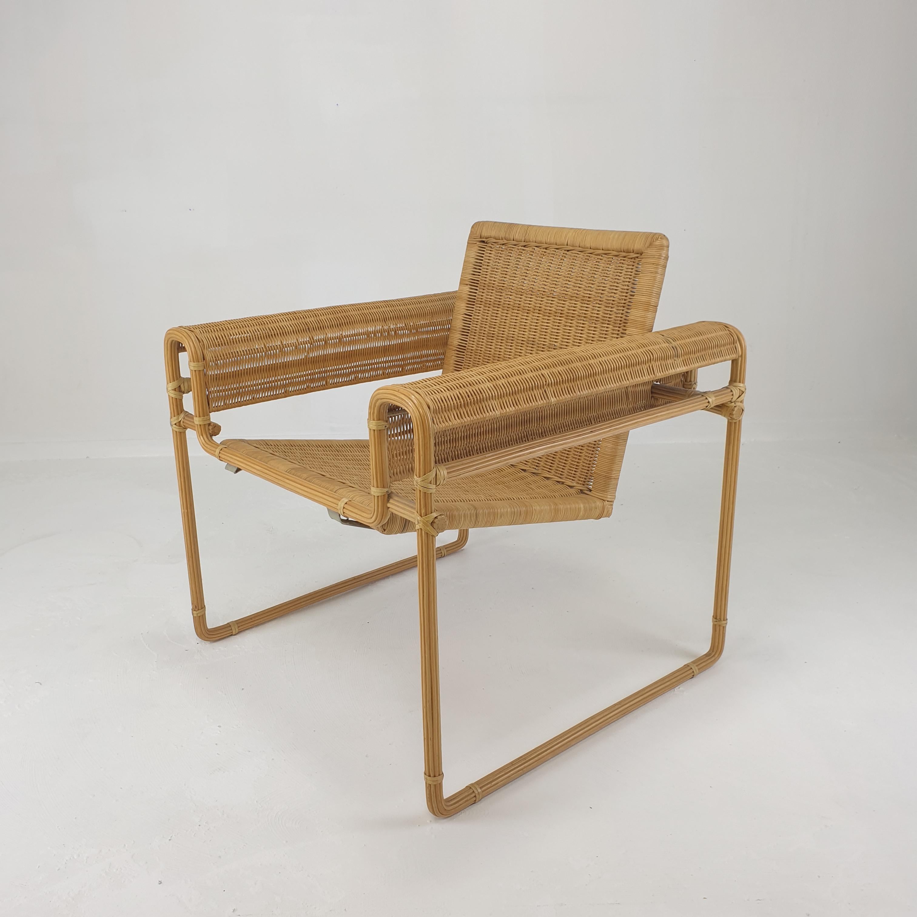 Set of 2 Dutch Wicker Chairs, 1970's For Sale 6