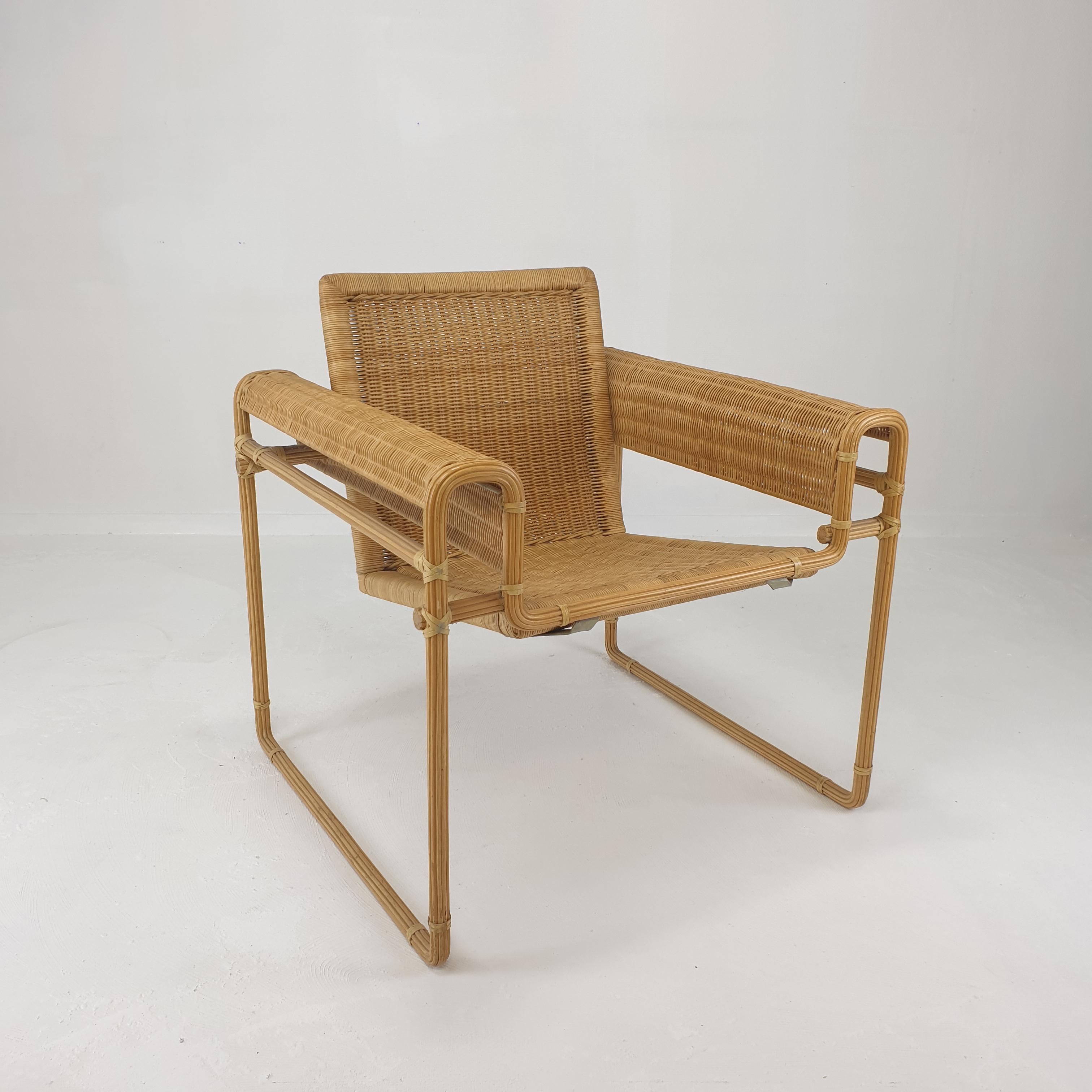 Ensemble de 2 chaises néerlandaises en osier, années 1970 en vente 6