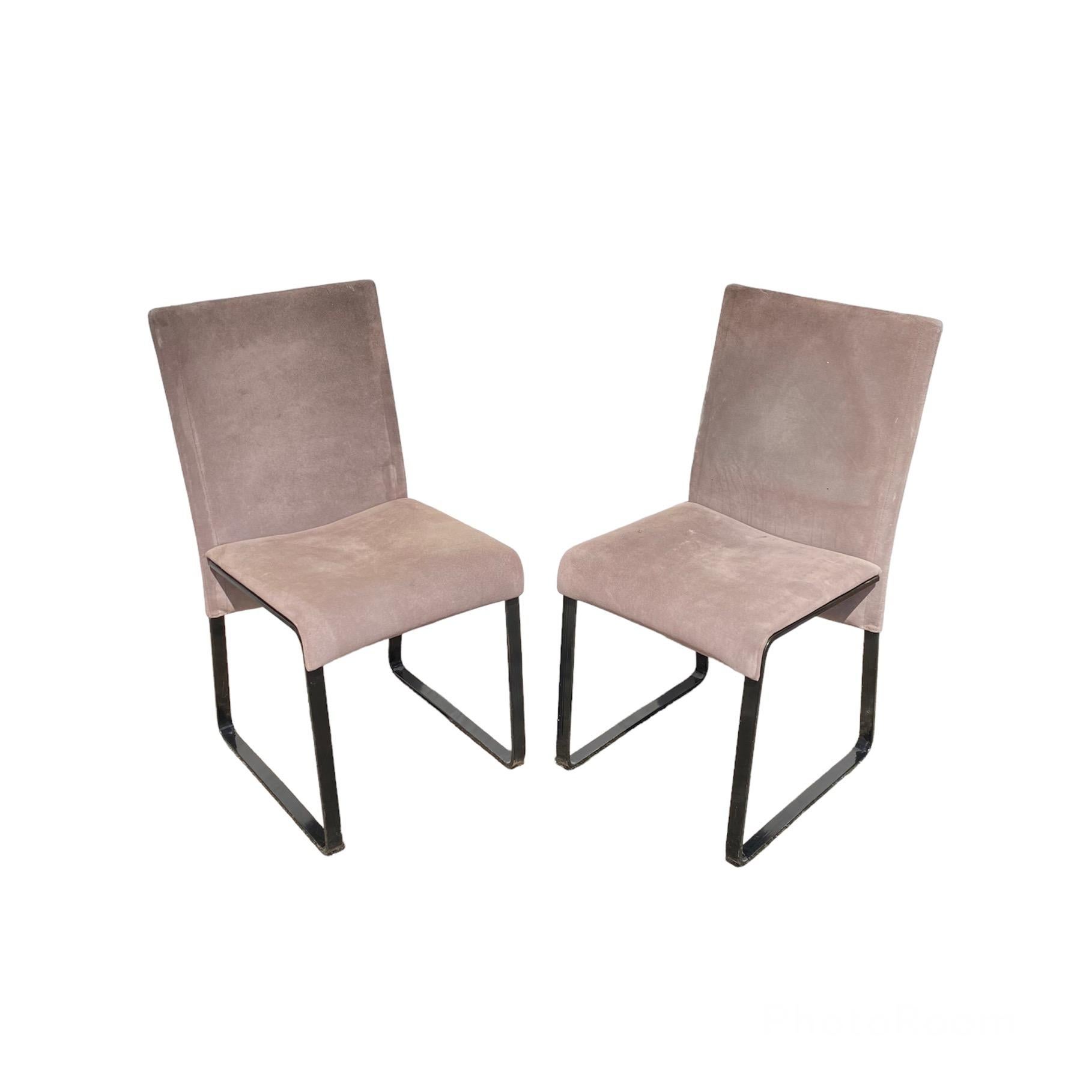 Ensemble de 2 chaises en cuir 