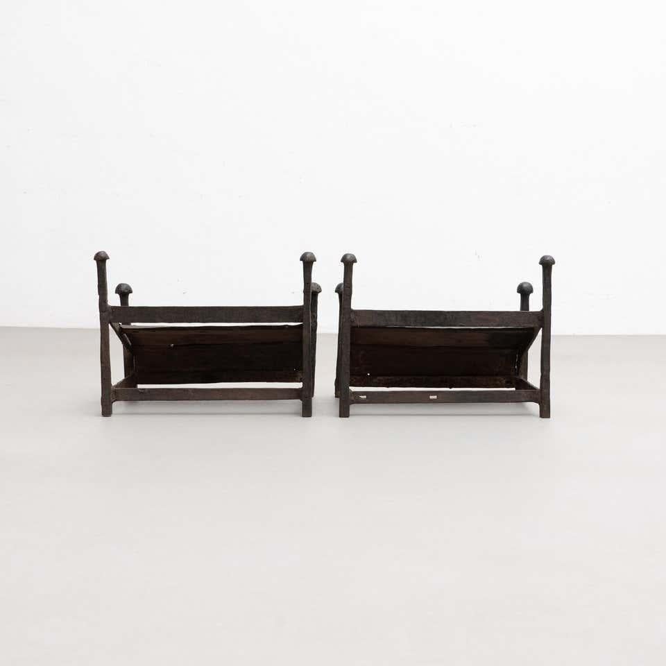 Ensemble de 2 chauffe-pieds en métal du début du 20e siècle Bon état - En vente à Barcelona, ES