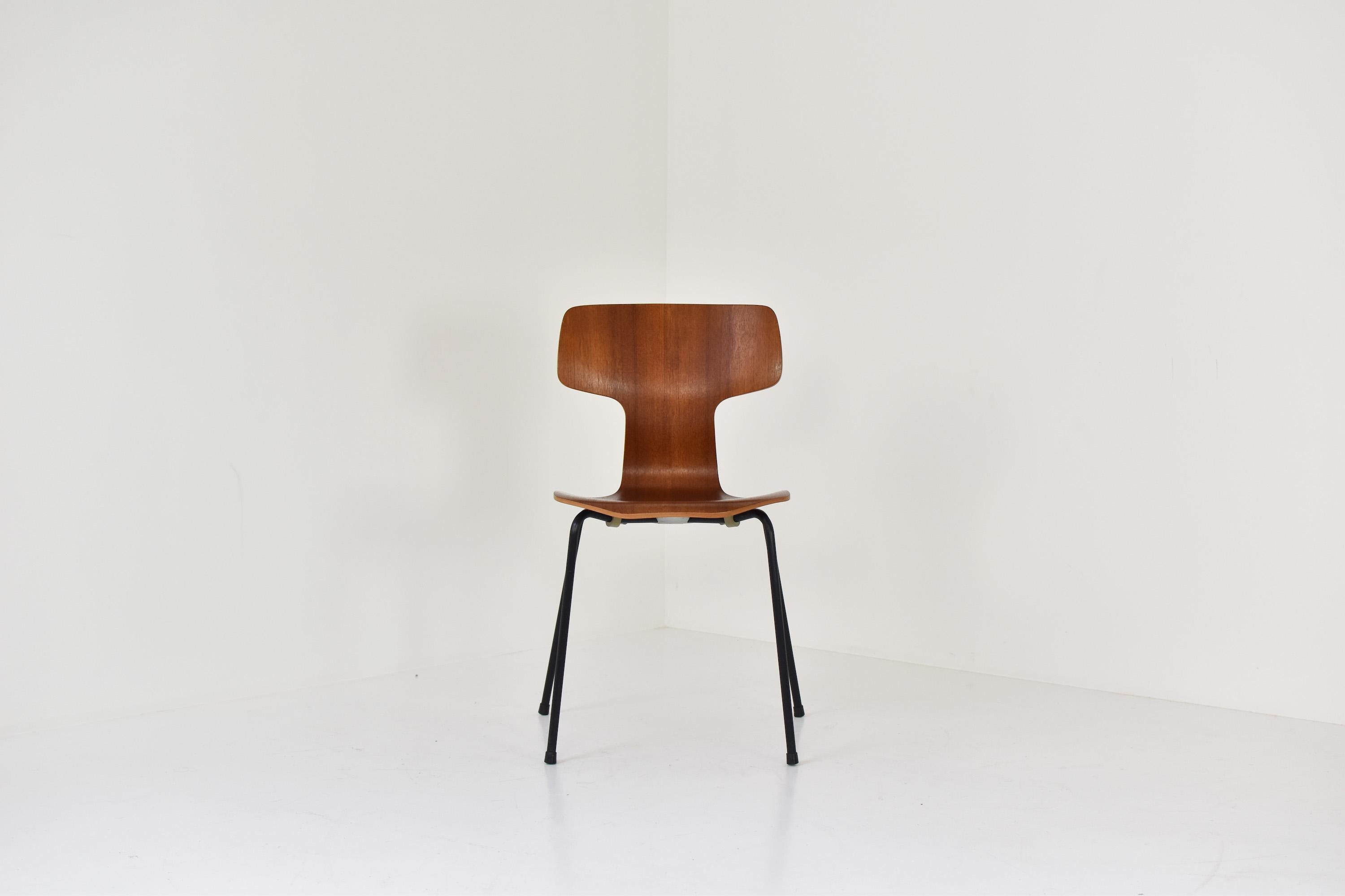 Danish Set of 2 Early ‘Hammer’ Chairs by Arne Jacobsen for Fritz Hansen, Denmark 1960’s