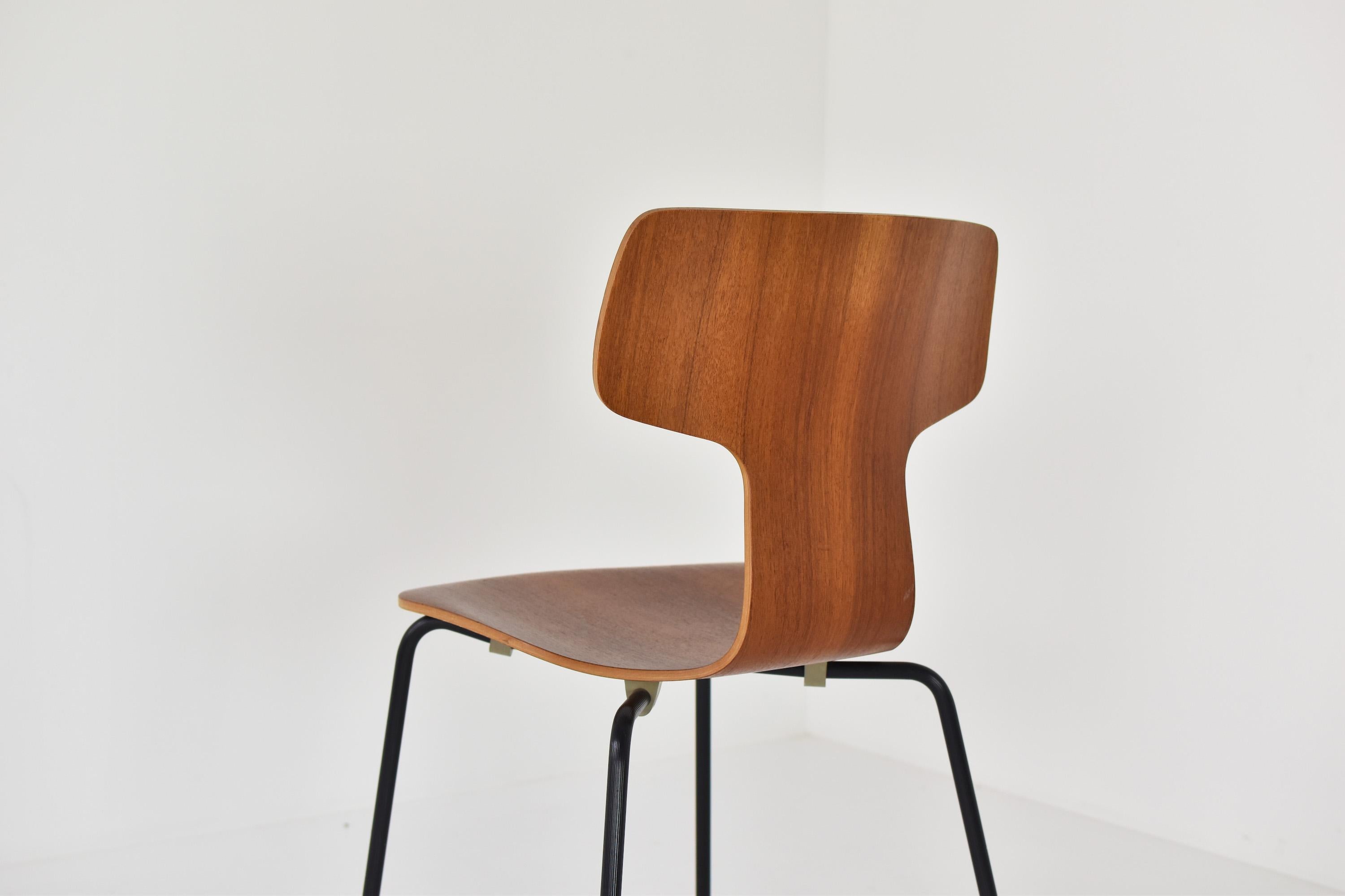 Teak Set of 2 Early ‘Hammer’ Chairs by Arne Jacobsen for Fritz Hansen, Denmark 1960’s