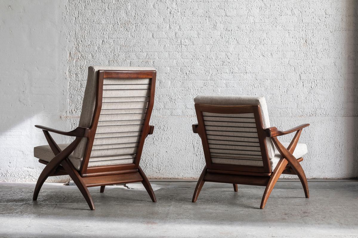 Highback and Lowback Lounge Chair by Topform, Set of 2, Dutch design, 1960s In Excellent Condition In Antwerpen, BE