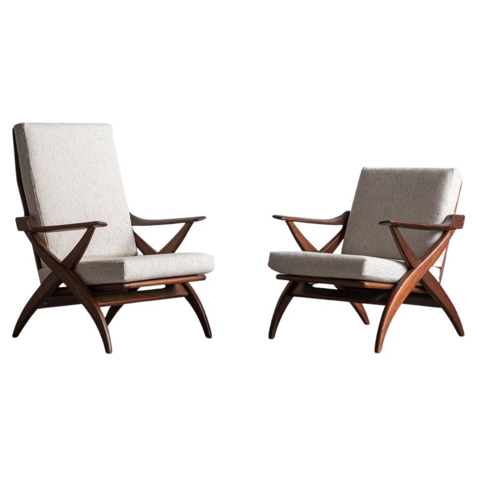 Highback and Lowback Lounge Chair by Topform, Set of 2, Dutch design, 1960s