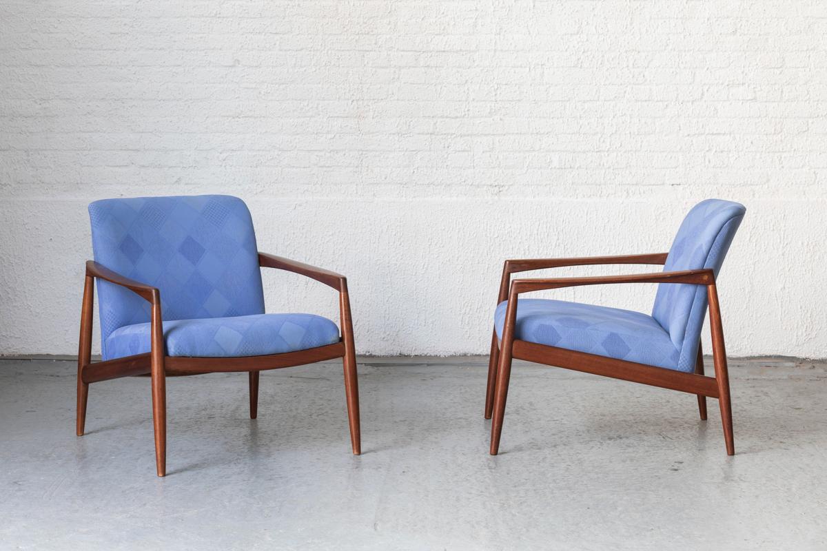 Mid-Century Modern Set of 2 easy designed in the style of Kai Kristiansen, Danish design, 1960’s