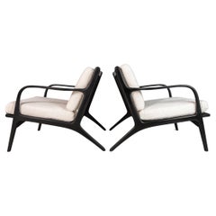 Set of 2 Ebonized Model 2315-C Lounge Chairs by Adrian Pearsall for Craft, 1960s