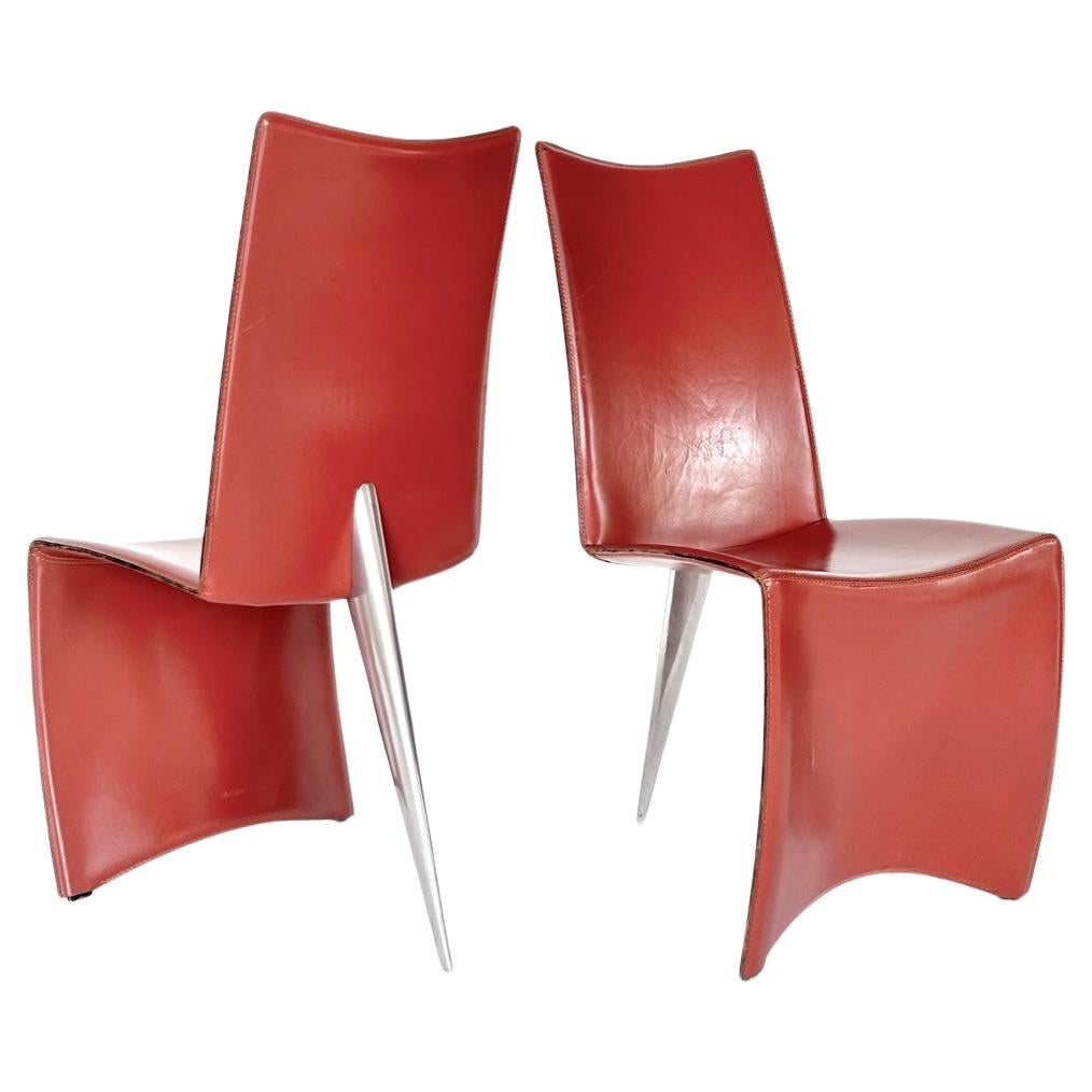 set of 2 " Ed Archer " chairs, Philippe Starck, driade, 1980's For Sale