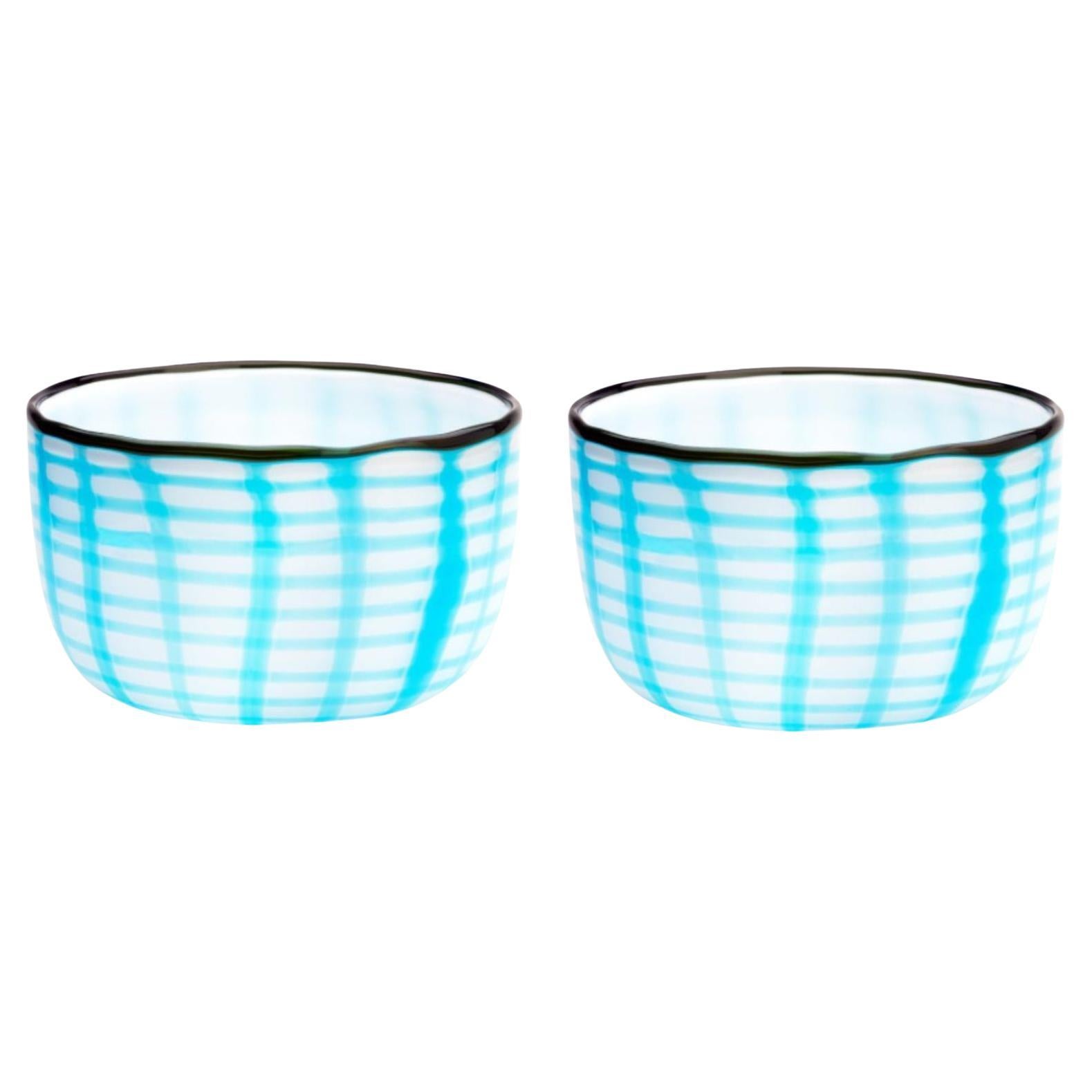 Set of 2 Edie Light Blue Bowl by Purho For Sale