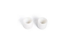 Handmade Set of 2 Egg Cups in White Carrara Marble