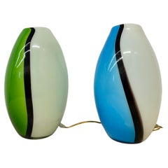 Set of 2 Eglo glass table lamps , 1990s