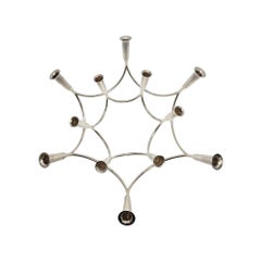 Juego de 2 candelabros de plata de ley Eigel Jensen para A Michelen Denmark 20608