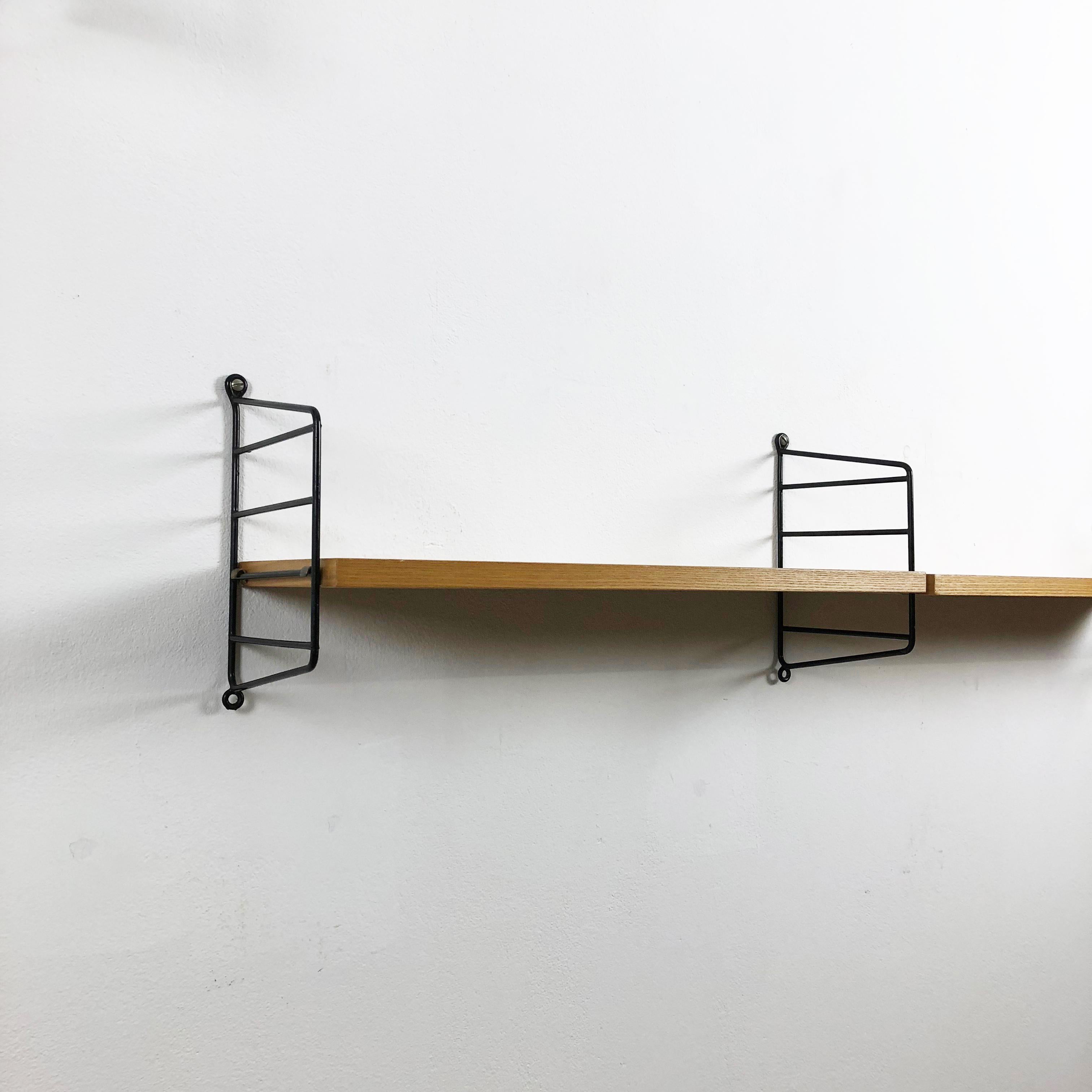 Set of 2 Elm String Wall Unit Nisse Strinning String Design Ab, Sweden, 1970s 8