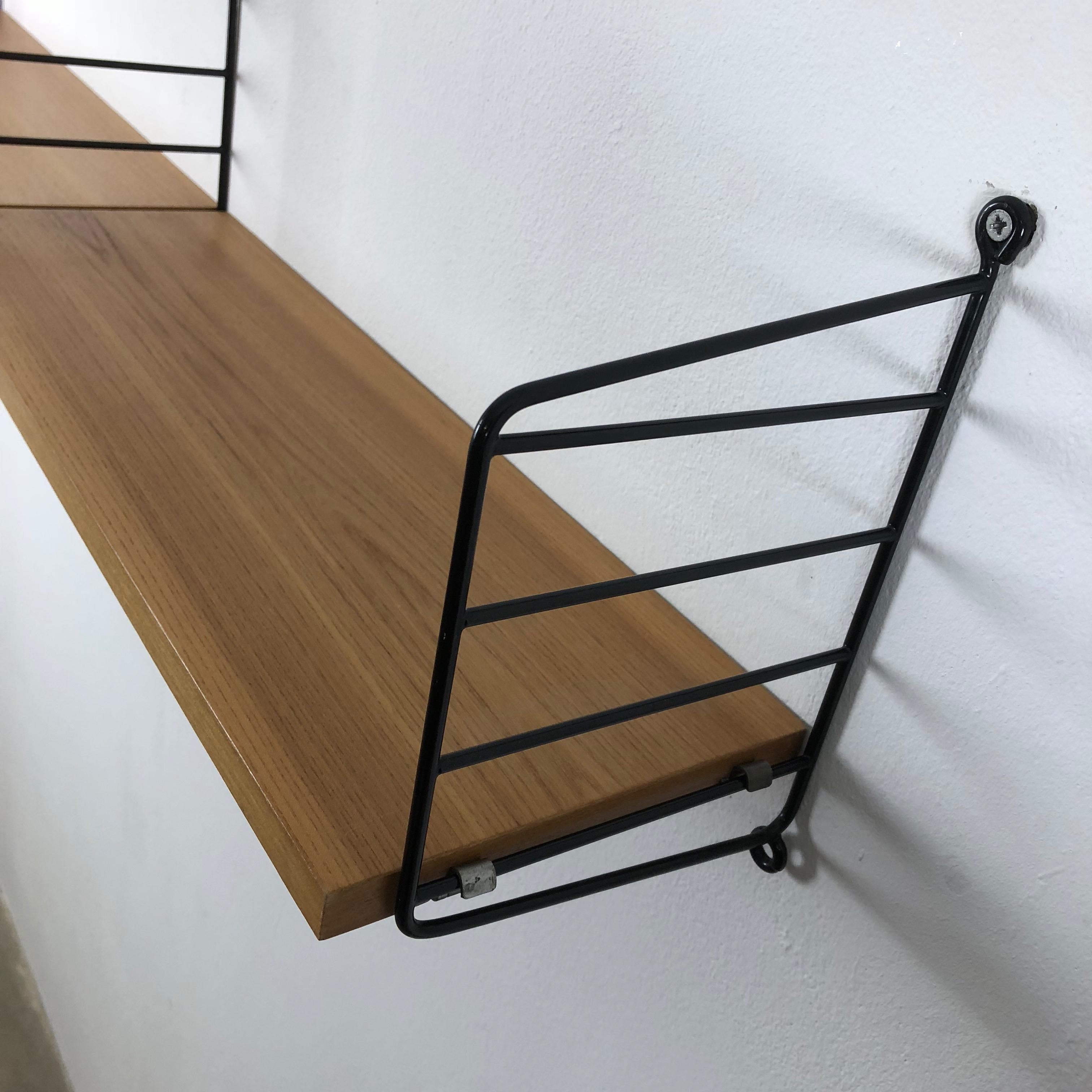 Set of 2 Elm String Wall Unit Nisse Strinning String Design Ab, Sweden, 1970s 1