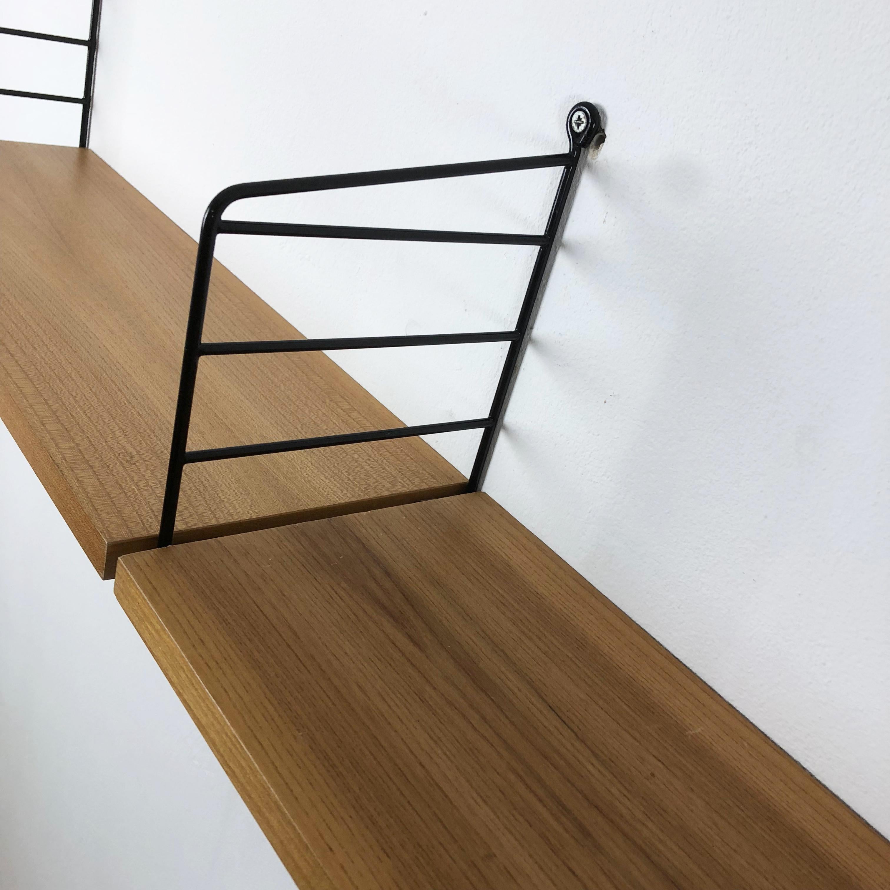 Set of 2 Elm String Wall Unit Nisse Strinning String Design Ab, Sweden, 1970s 2