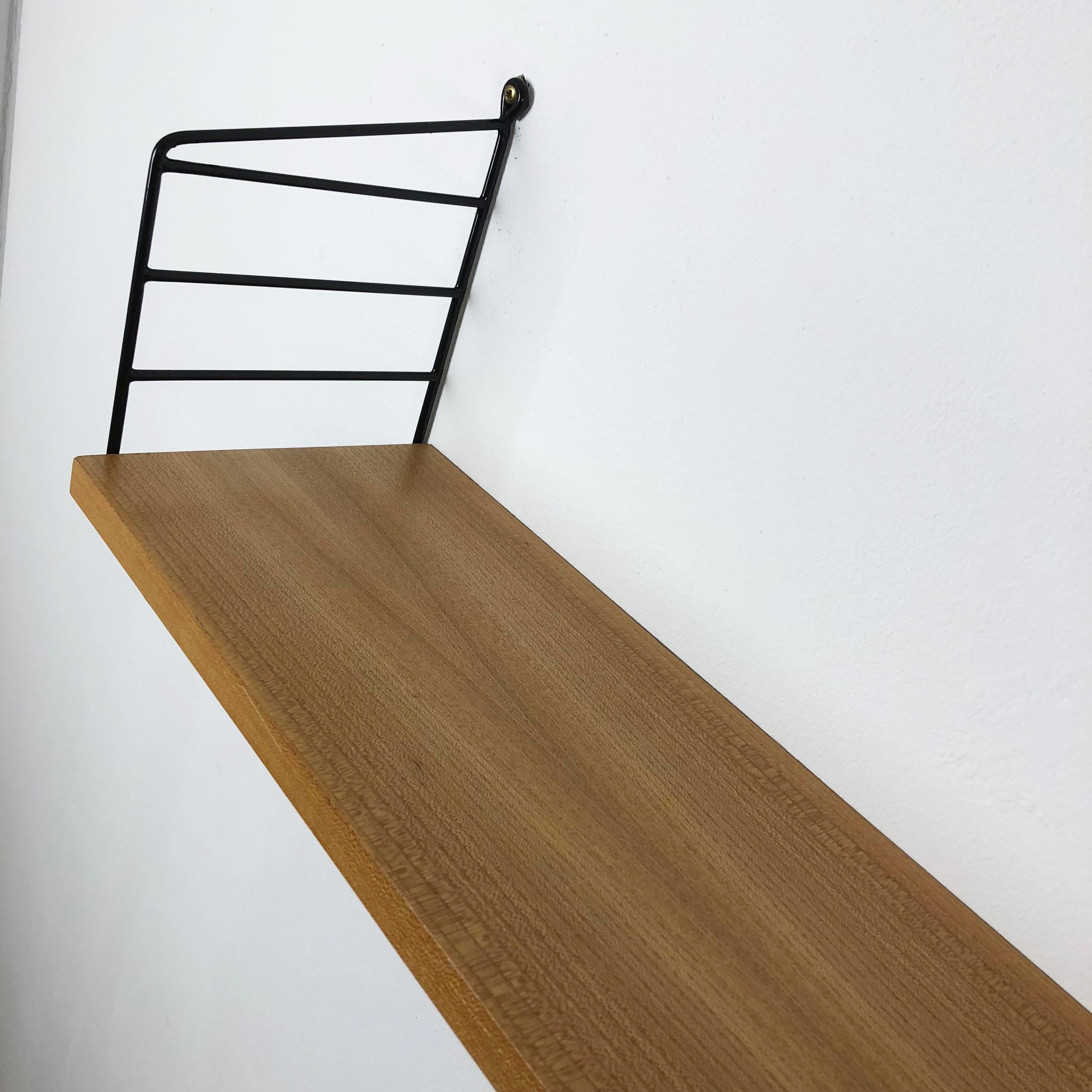 Set of 2 Elm String Wall Unit Nisse Strinning String Design Ab, Sweden, 1970s 3