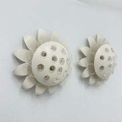 Set of 2 Emil Stejnar wall lamp with flower crystals , 1950s Vienna