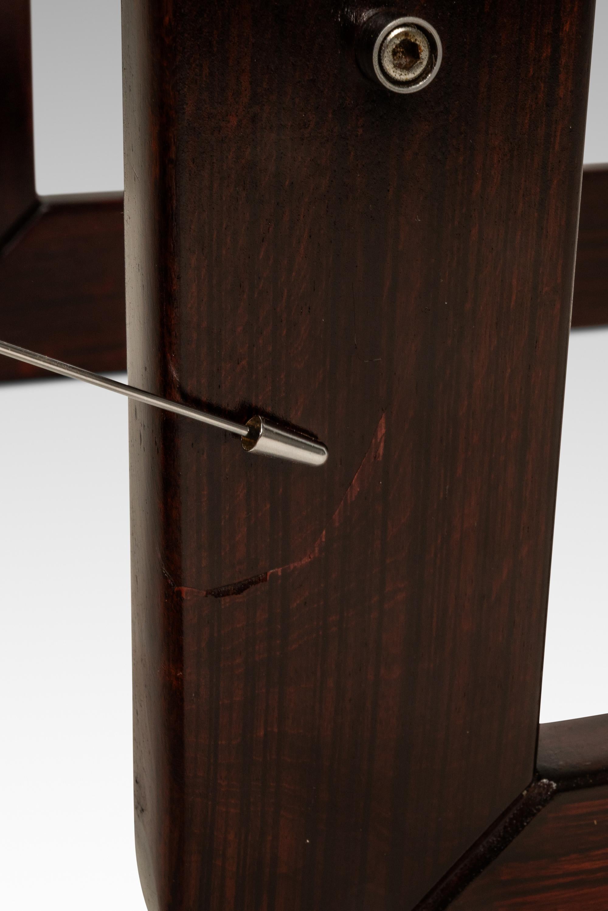 Ensemble de 2 tables d'appoint avec plateaux en verre fumé par Percival Lafer, Brésil, c. années 1970 en vente 9