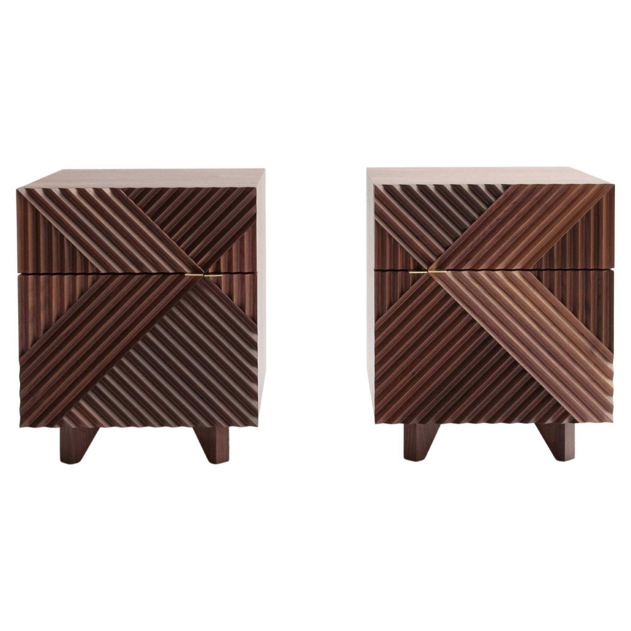 Set of 2 Enzo Side Table by Rosanna Ceravolo For Sale