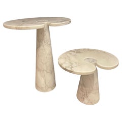 Set of 2 "Eros" Marble Side Tables by Angelo Mangiarotti for Skipper, 1970s