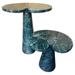 Set of 2 "eros" marble tables, Angelo Mangiarotti, Skipper, Italy 1970's