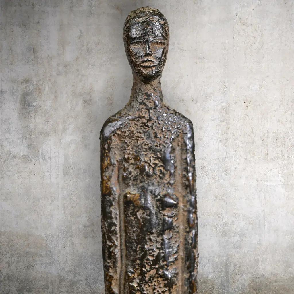 20ième siècle Ensemble de 2 statuettes d'ombres étrusques en bronze, style antique italien en vente