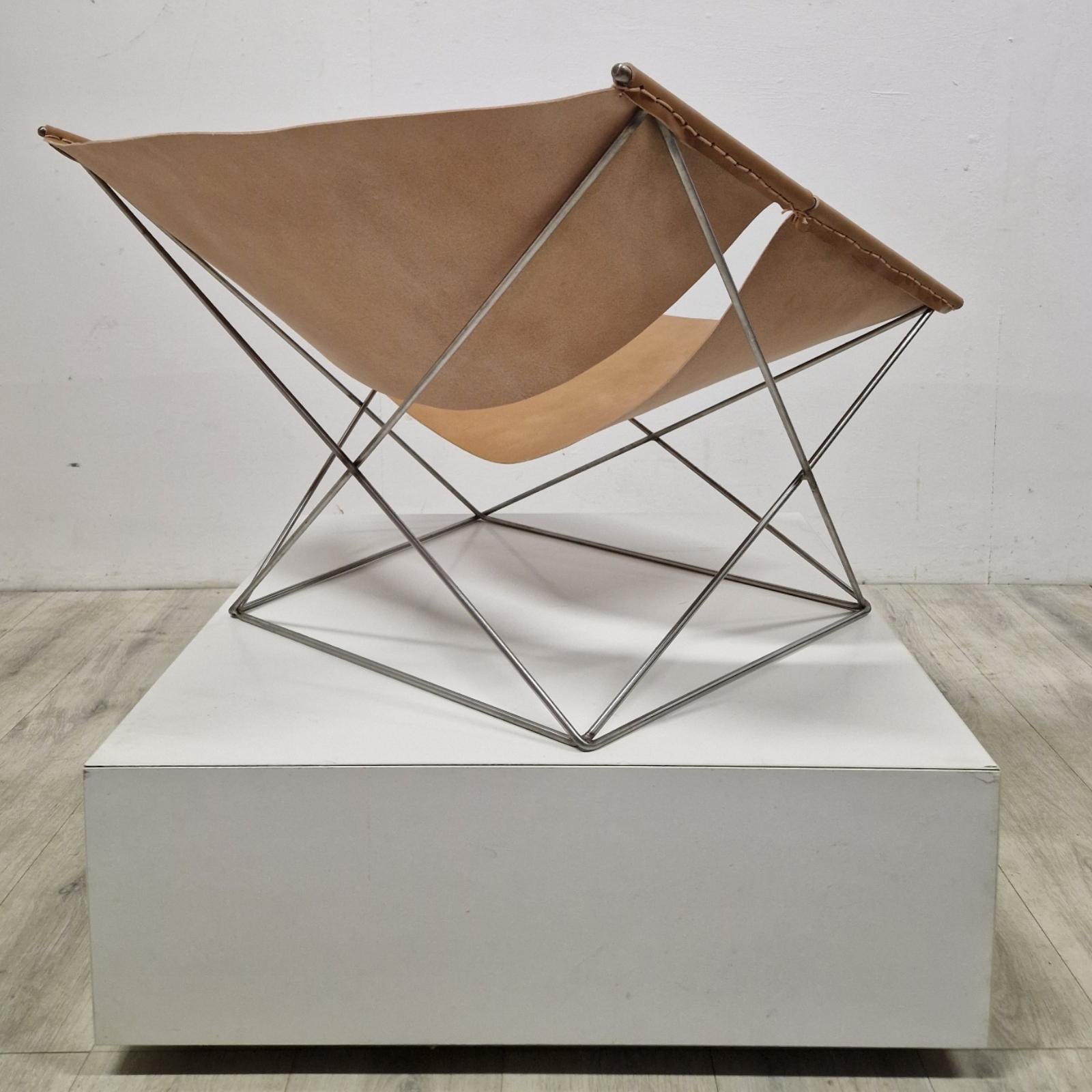 Metal Set of 2 F-675 lounge chairs by Pierre Paulin for Artifort, Netherlands 1960s